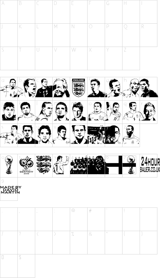 Schriftzeichen Karte