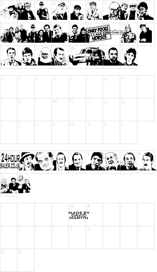 Schriftzeichen Karte