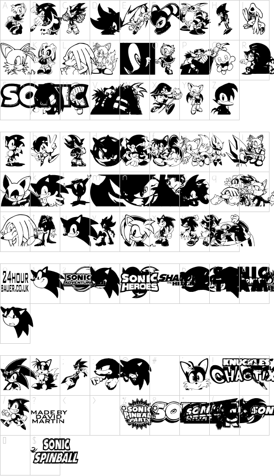 Schriftzeichen Karte