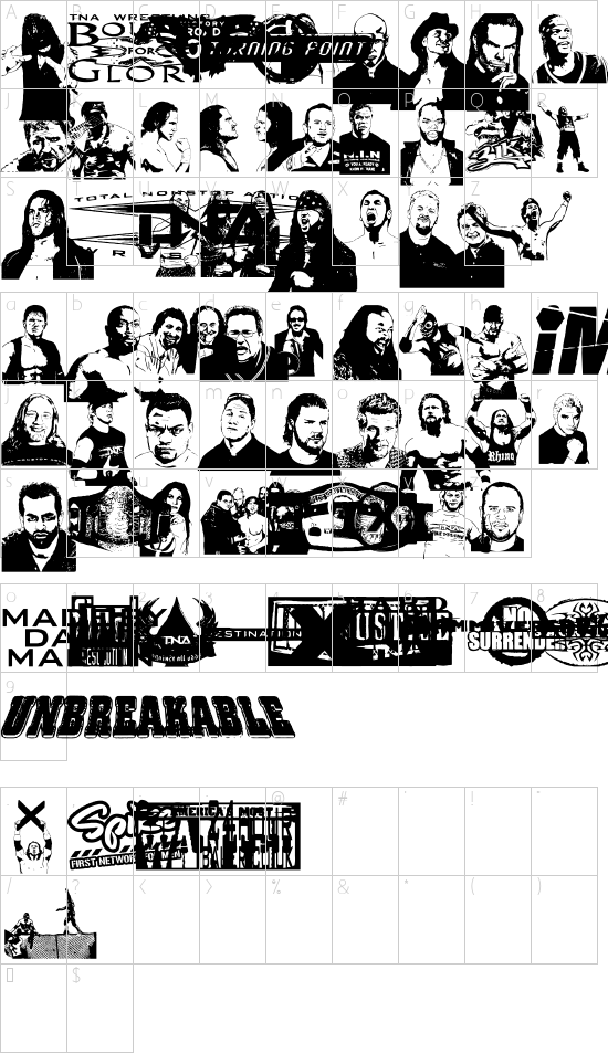 Schriftzeichen Karte