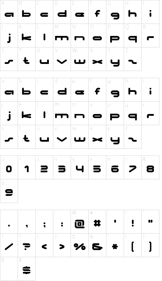 Schriftzeichen Karte