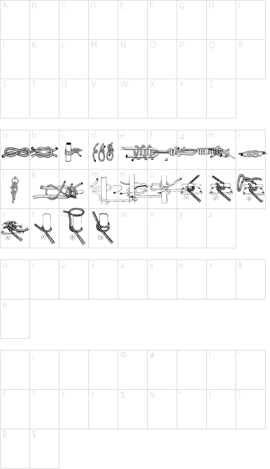 Schriftzeichen Karte