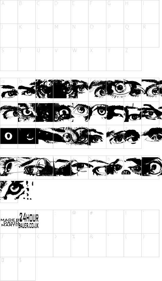 Schriftzeichen Karte