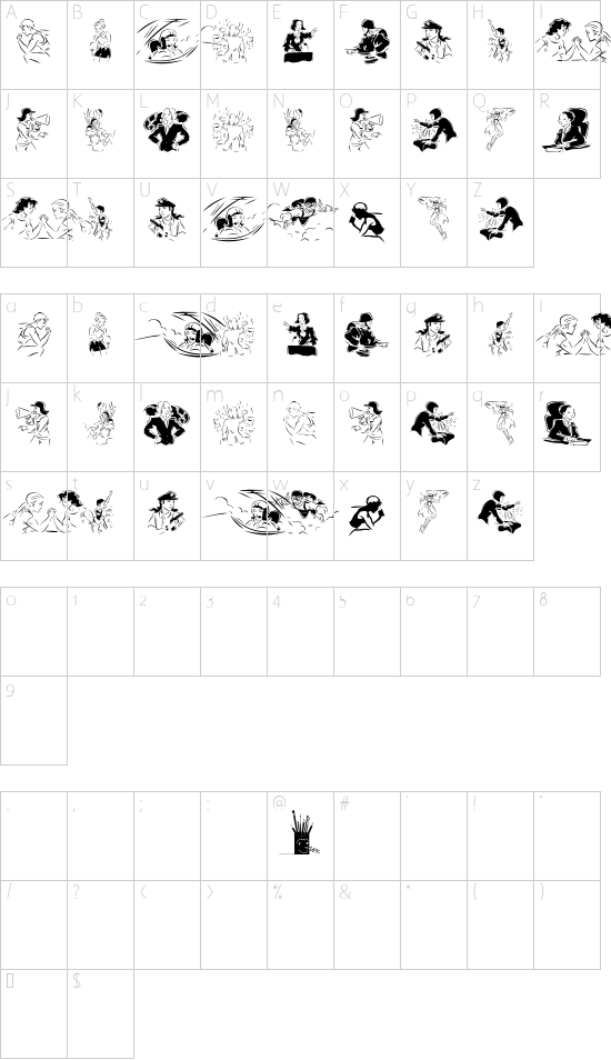 Schriftzeichen Karte