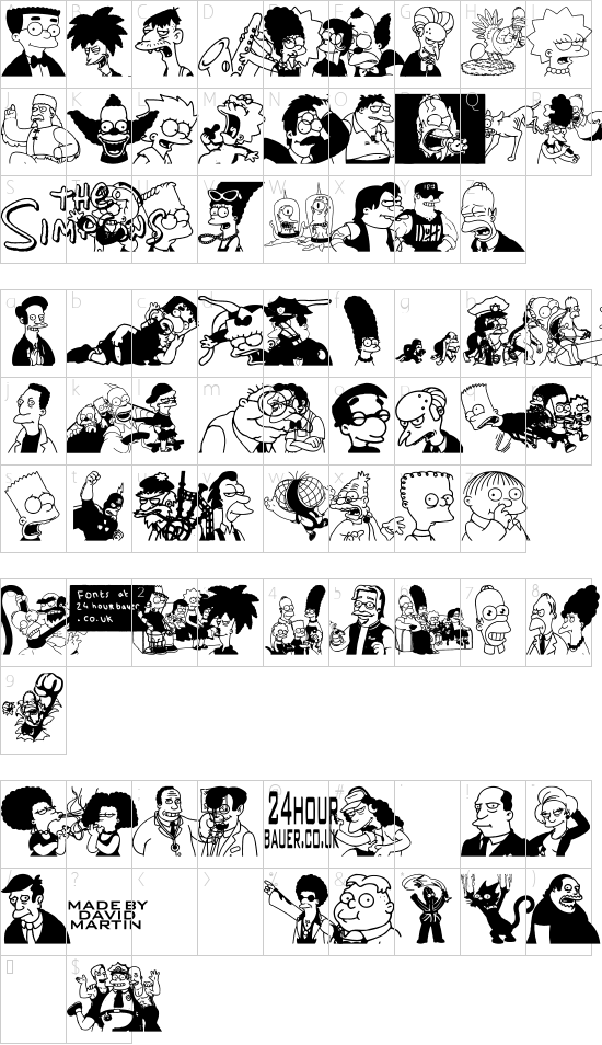 Schriftzeichen Karte