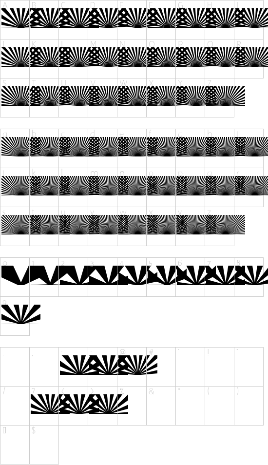 Schriftzeichen Karte