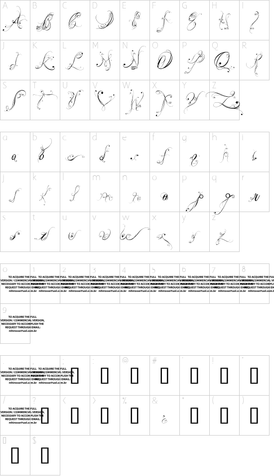 Schriftzeichen Karte