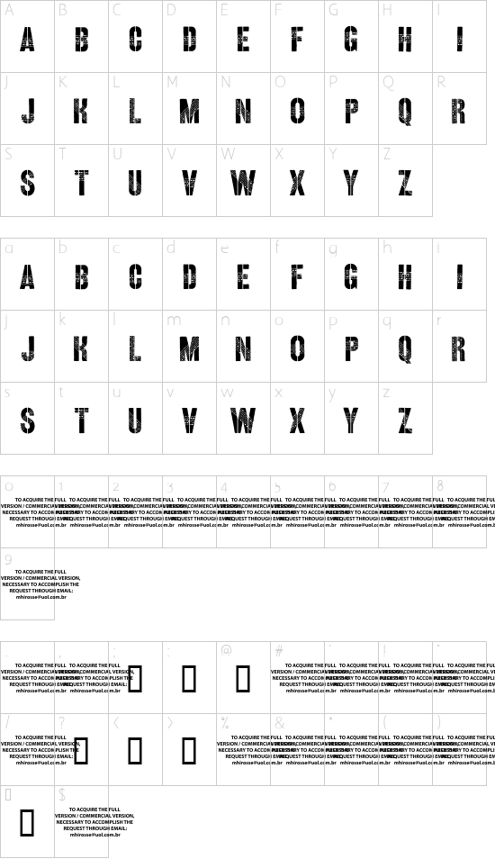 Schriftzeichen Karte