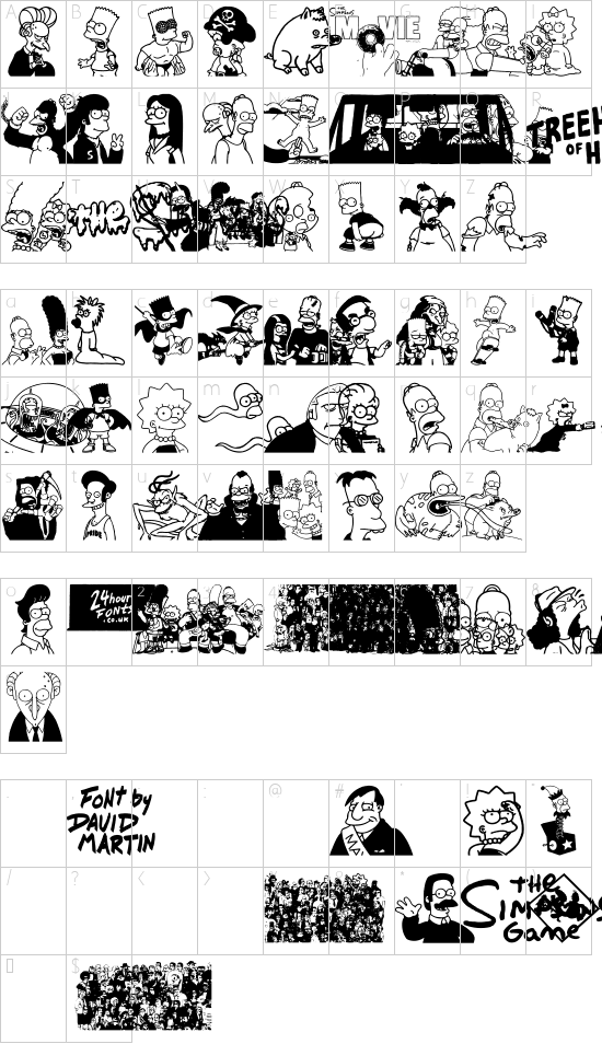 Schriftzeichen Karte