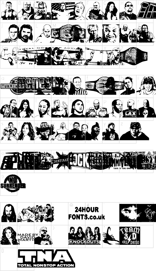 Schriftzeichen Karte