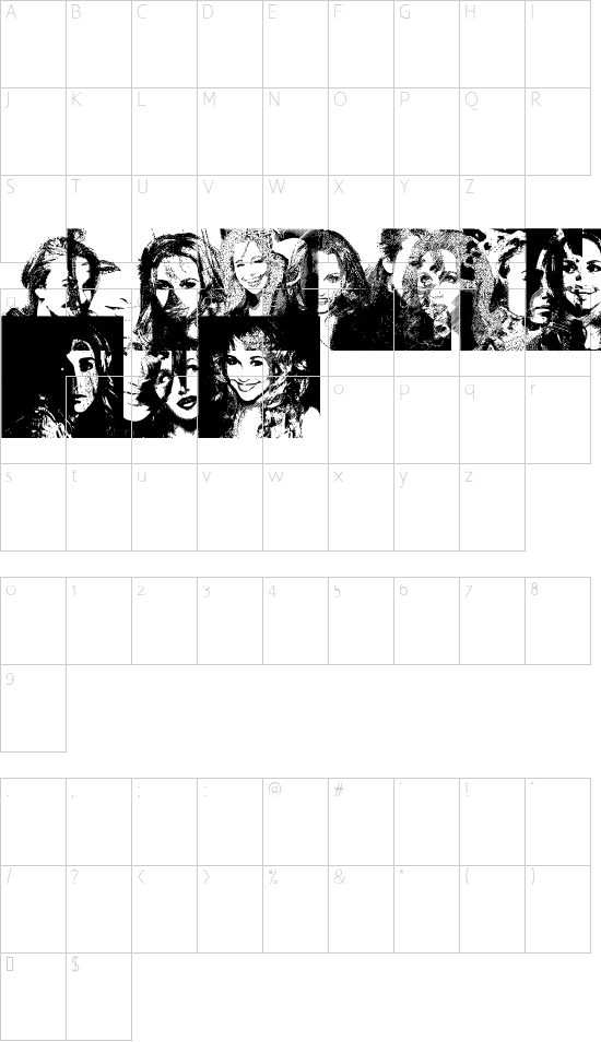 Schriftzeichen Karte