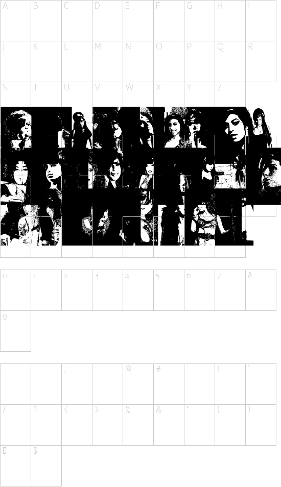 Schriftzeichen Karte