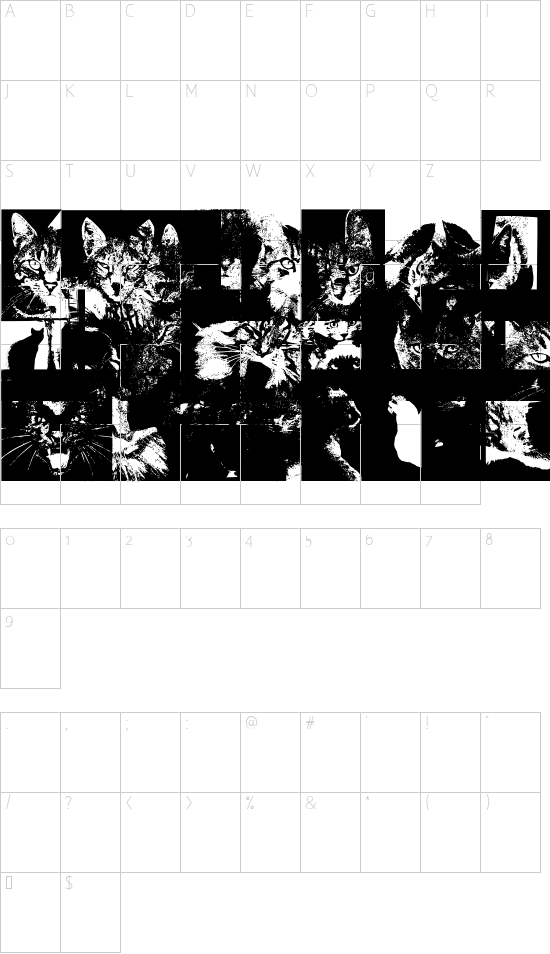 Schriftzeichen Karte