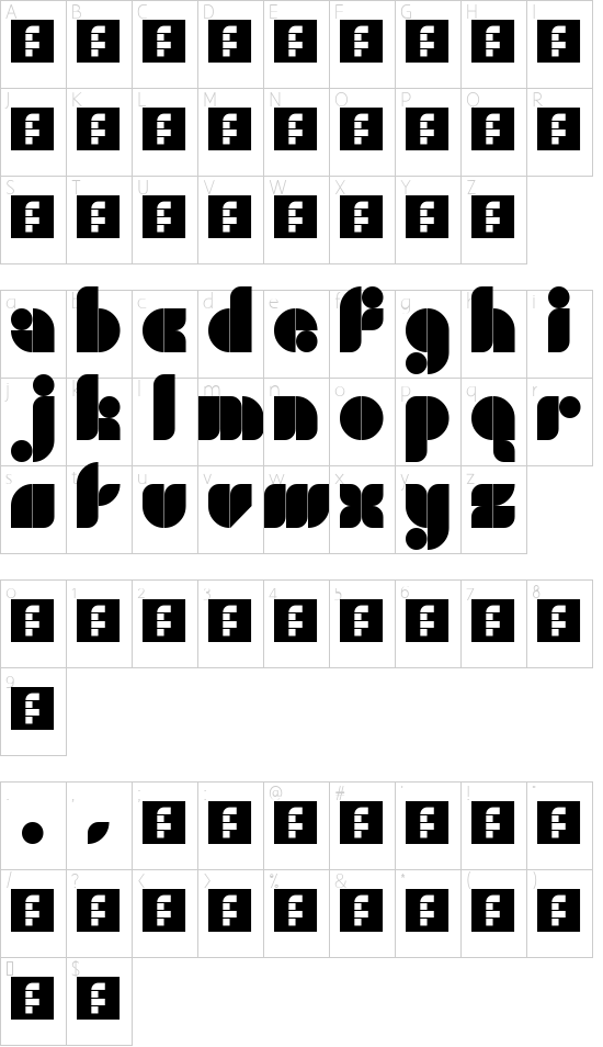 Schriftzeichen Karte