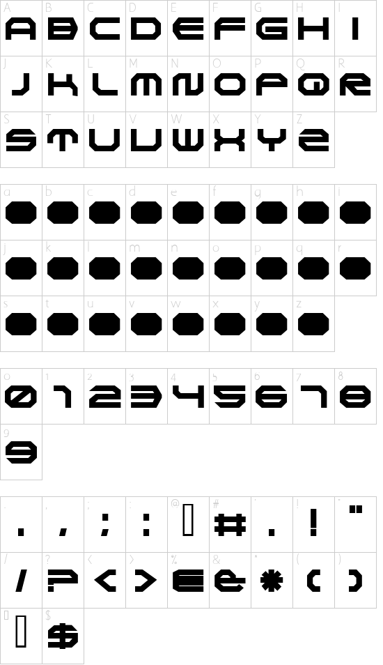Schriftzeichen Karte