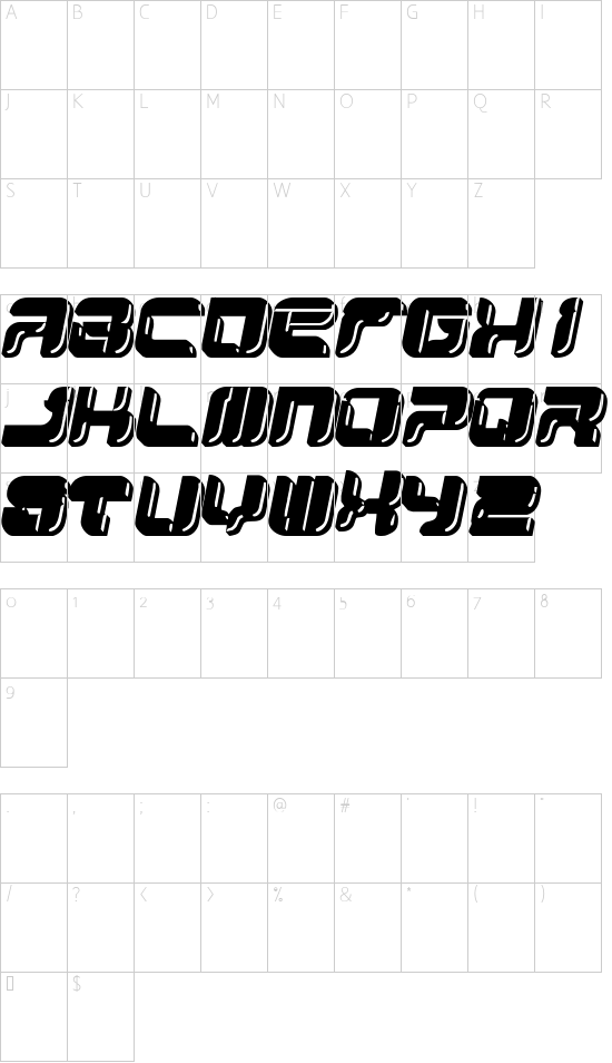 Schriftzeichen Karte