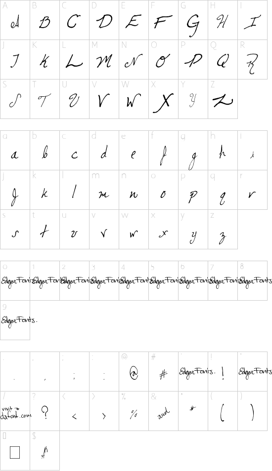 Schriftzeichen Karte