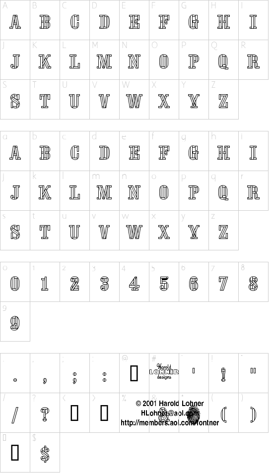 Schriftzeichen Karte