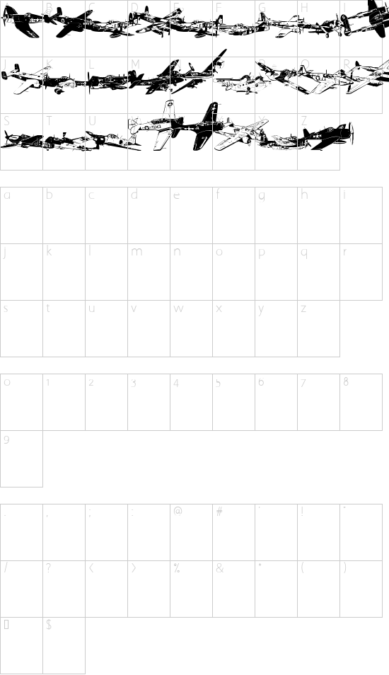Schriftzeichen Karte