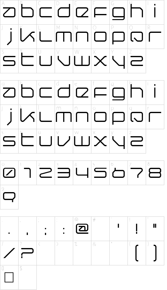 Schriftzeichen Karte