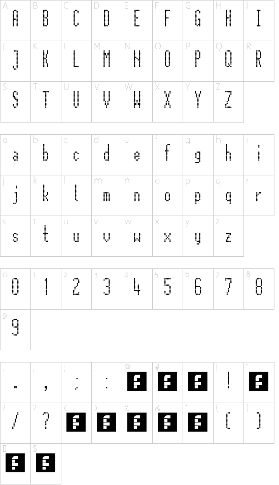 Schriftzeichen Karte