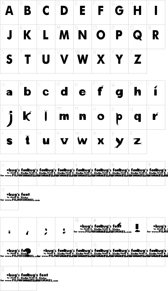 Schriftzeichen Karte