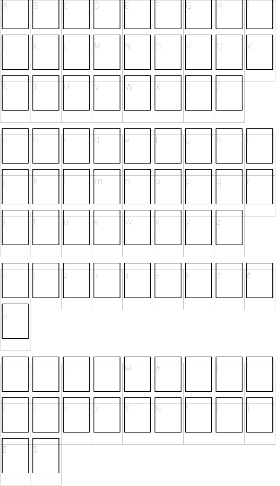 Schriftzeichen Karte