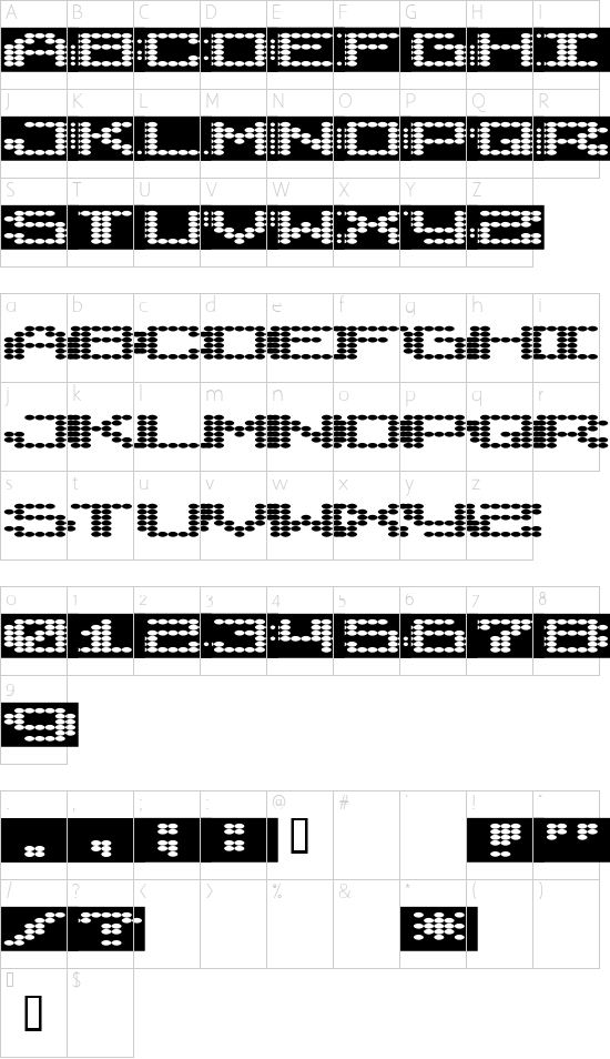 Schriftzeichen Karte