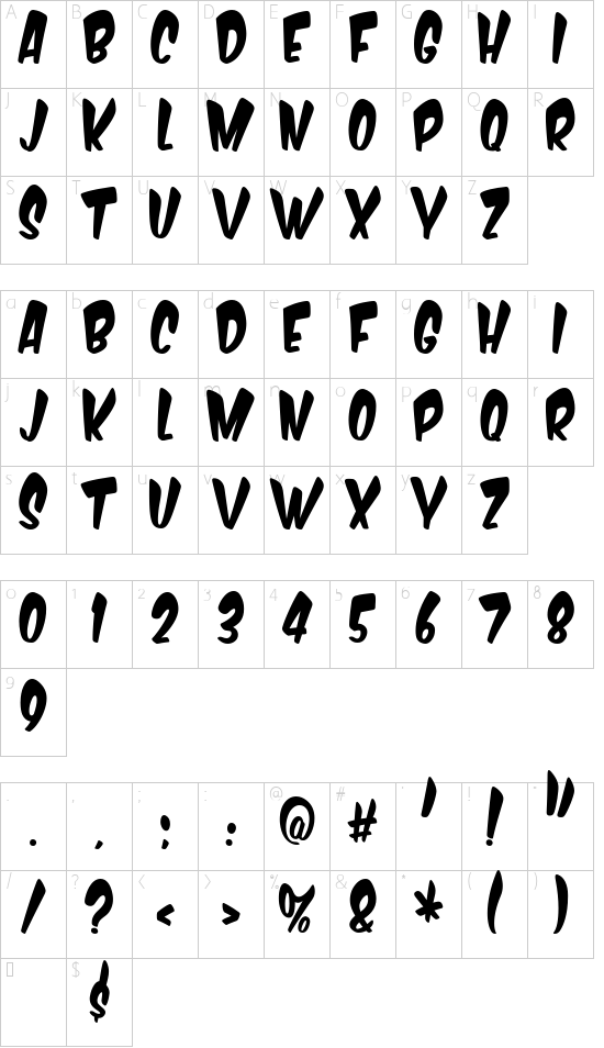 Schriftzeichen Karte