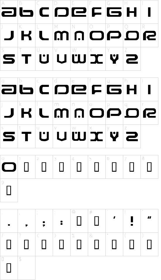 Schriftzeichen Karte