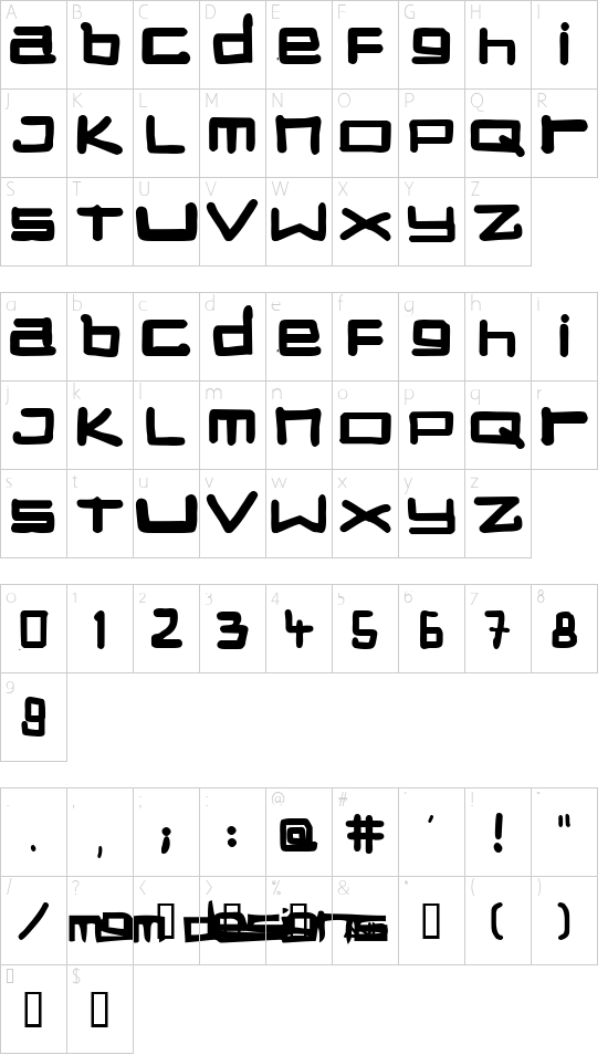Schriftzeichen Karte