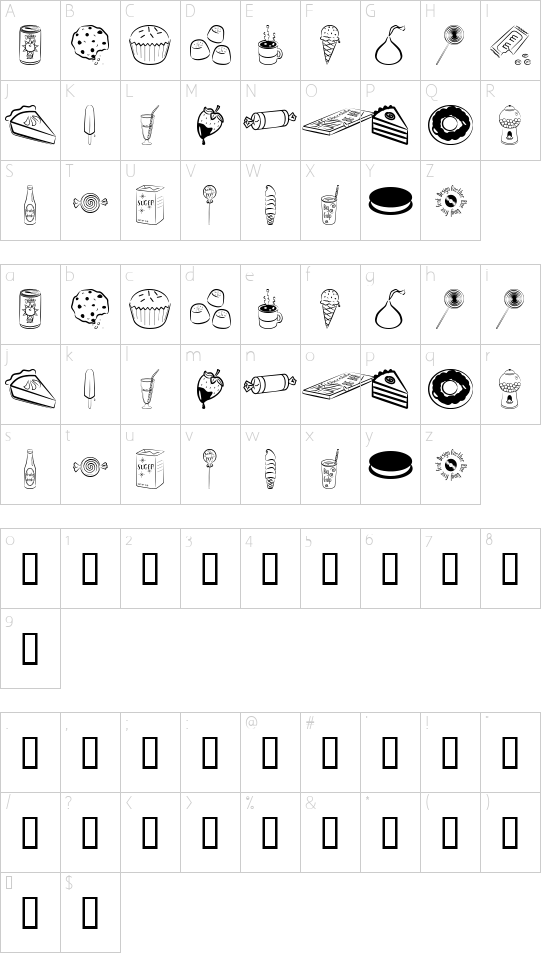 Schriftzeichen Karte