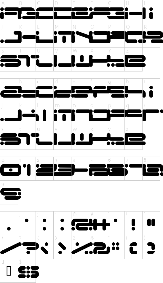 Schriftzeichen Karte