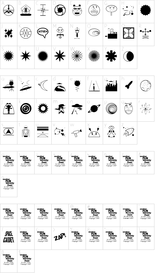 Schriftzeichen Karte