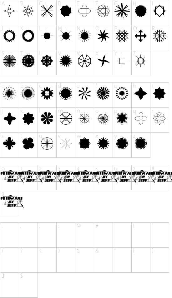 Schriftzeichen Karte