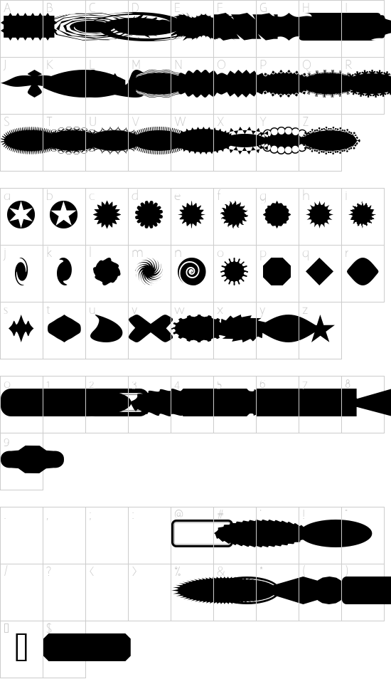Schriftzeichen Karte