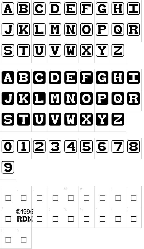 Schriftzeichen Karte
