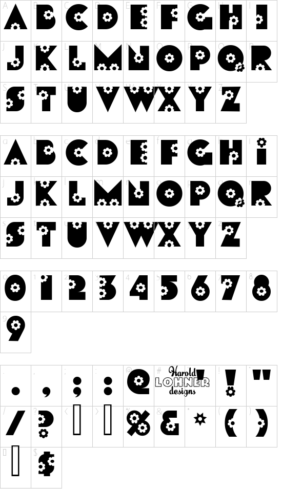 Schriftzeichen Karte