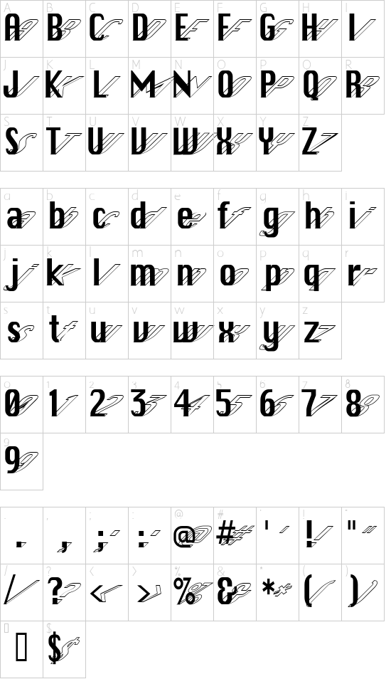 Schriftzeichen Karte