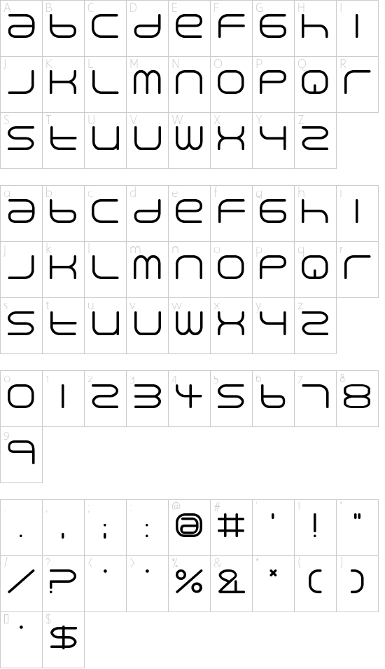 Schriftzeichen Karte