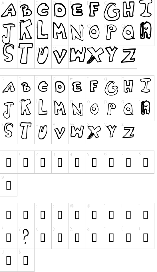 Schriftzeichen Karte