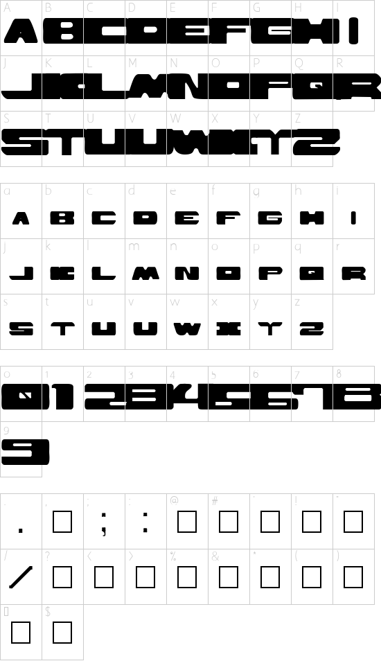 Schriftzeichen Karte