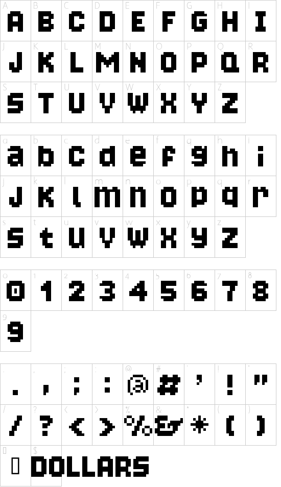 Schriftzeichen Karte
