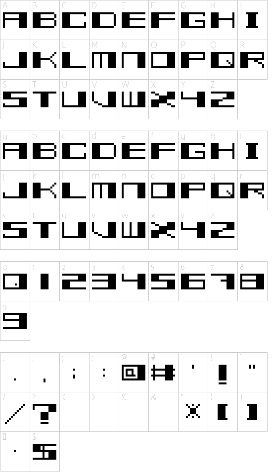 Schriftzeichen Karte
