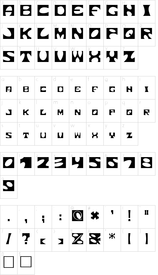 Schriftzeichen Karte