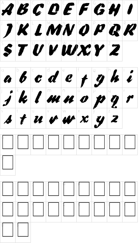 Schriftzeichen Karte