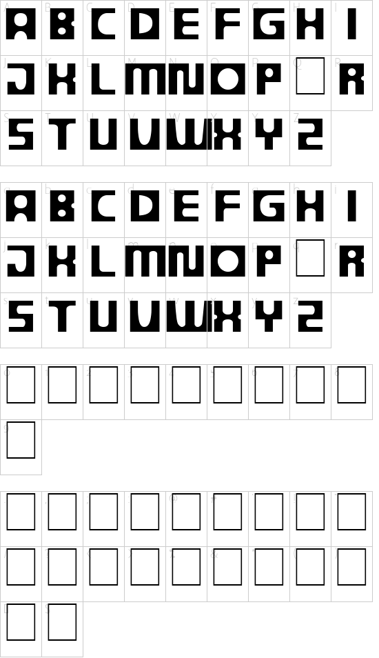 Schriftzeichen Karte