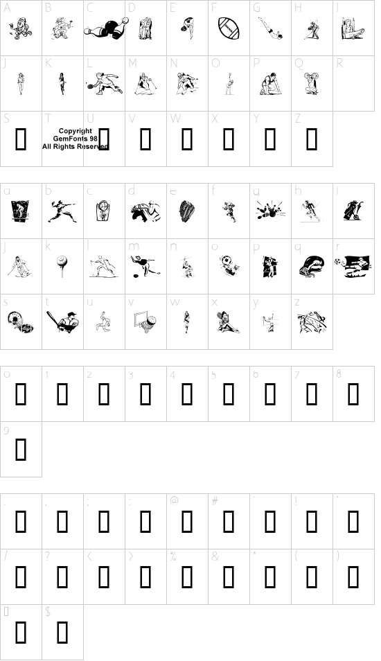Schriftzeichen Karte