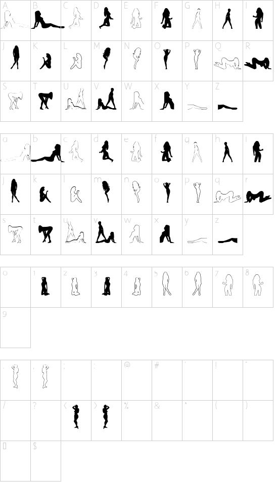 Schriftzeichen Karte