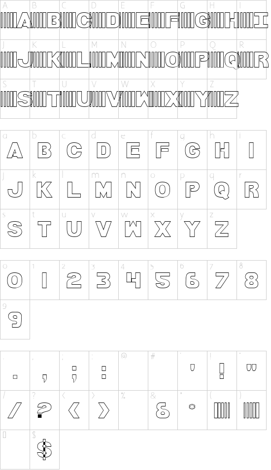 Schriftzeichen Karte